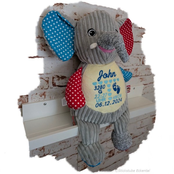 Kuscheltier Elefant mit Namen
